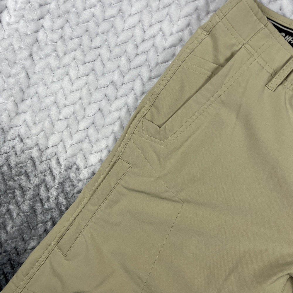 Hi-tech Pants Mens 34X30 Tan Cargo Zip Tech Performance Stretch Golf Chino Pants - Picture 4 of 16